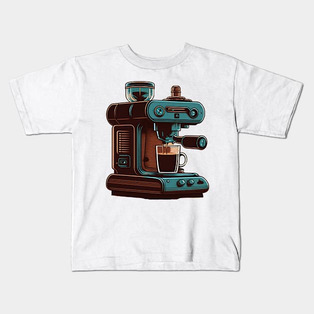 Fresh coffee is the best way to start the day Kids T-Shirt by Pixel Poetry